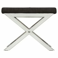 Ornelas Chrome Metal Base Stool - Inspire Q Black