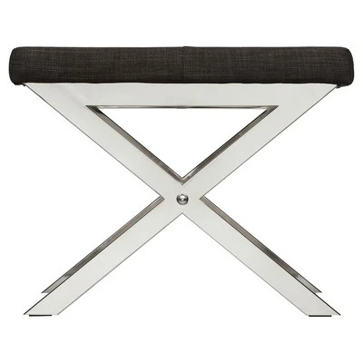 Ornelas Chrome Metal Base Stool - Inspire Q Black 3 Ornelas Chrome Metal Base Stool - Inspire Q Black