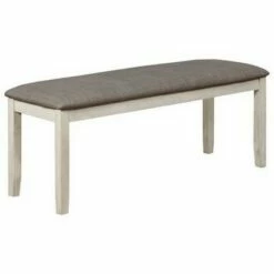 Wooden Bench with Fabric Upholstered Seat and Chamfered Legs - Benzara Gray/black 11 Wooden Bench with Fabric Upholstered Seat and Chamfered Legs - Benzara Gray/black -Ottomans Official Shop unnamed file 2326