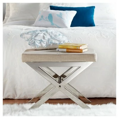 Ornelas Chrome Metal Base Stool - Inspire Q Black 6 Ornelas Chrome Metal Base Stool - Inspire Q Black - Image 4