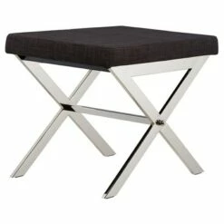 Ornelas Chrome Metal Base Stool - Inspire Q Black 14 Ornelas Chrome Metal Base Stool - Inspire Q Black -Ottomans Official Shop unnamed file 236