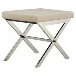 Ornelas Chrome Metal Base Stool - Inspire Q Black 15 Ornelas Chrome Metal Base Stool - Inspire Q Black -Ottomans Official Shop unnamed file 237