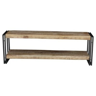 Handcrafted Reclaimed Wood and Metal 60" Storage Entryway Bench with Shelf - Timbergirl 3 Handcrafted Reclaimed Wood and Metal 60" Storage Entryway Bench with Shelf - Timbergirl