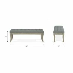 Adina Rectangular Tufted Bench Taupe - Dorel Living -Ottomans Official Shop unnamed file 2439