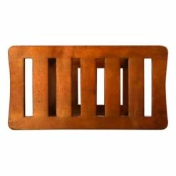 Oceanstar Solid Wood Spa Shower Bench with Storage Shelf, Teak Color Finish -Ottomans Official Shop unnamed file 2449