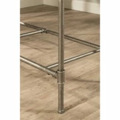 Dillon Counter Height Bench Metal Pewter Woven Fabric - Hillsdale Furniture -Ottomans Official Shop unnamed file 2516