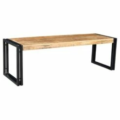 Handcrafted Reclaimed 50" Wood Bench with Iron Legs - Timbergirl