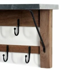 Alaterre Furniture Millwork Bench with Open Coat Hook Shelf Wood and Zinc Metal Silver/Light Amber - Alaterre 11 Alaterre Furniture Millwork Bench with Open Coat Hook Shelf Wood and Zinc Metal Silver/Light Amber - Alaterre -Ottomans Official Shop unnamed file 2551