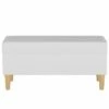 Storage Bench Twill White - Skyline Furniture
