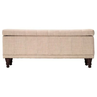 Hartley Tufted Linen Benches - Beige - Inspire Q 3 Hartley Tufted Linen Benches - Beige - Inspire Q