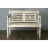 Imogene Carved Wooden Bench Beige - East At Main