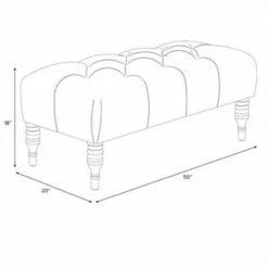 Birdwatcher Tufted Bench Multi Colored - Skyline Furniture -Ottomans Official Shop unnamed file 2759