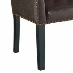 44" Nailhead Trim Leatherette Accent Bench Brown - Benzara -Ottomans Official Shop unnamed file 2771