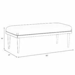 Bench in Pinata Tuxedo Black/White - Skyline Furniture -Ottomans Official Shop unnamed file 2780