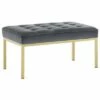 Loft Stainless Steel Leg Medium Performance Velvet Bench Gold/Gray - Modway 1 Loft Stainless Steel Leg Medium Performance Velvet Bench Gold/Gray - Modway -Ottomans Official Shop unnamed file 2801