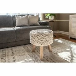 Decor Therapy Nirobi Crocheted Stool White - Décor Therapy -Ottomans Official Shop unnamed file 283