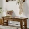 Durango Wood Entryway/Dining Bench Dark Brown - Alaterre Furniture
