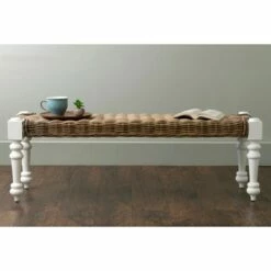 Baldwin Rattan Bench White - East At Main