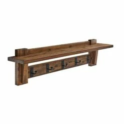 Alaterre Furniture Durango Industrial Wood Coat Hook Shelf and Bench Set Dark Brown - Alaterre -Ottomans Official Shop unnamed file 2898