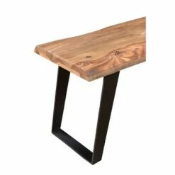 50" Sheesham Wood Live Edge Bench Brown/Black - Timbergirl -Ottomans Official Shop unnamed file 2915