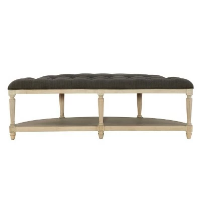 Covil Demilune Bench Charcoal - Powell Company 3 Covil Demilune Bench Charcoal - Powell Company