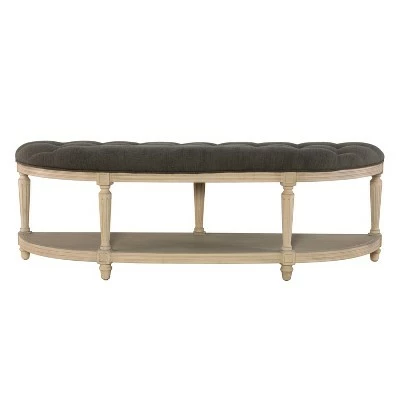 Covil Demilune Bench Charcoal - Powell Company 4 Covil Demilune Bench Charcoal - Powell Company - Image 2