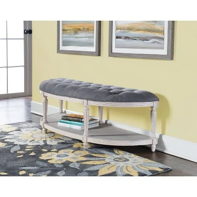 Covil Demilune Bench Charcoal - Powell Company 6 Covil Demilune Bench Charcoal - Powell Company - Image 4
