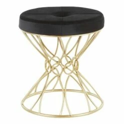 Jasmine Contemporary Vanity Stool - LumiSource Pink