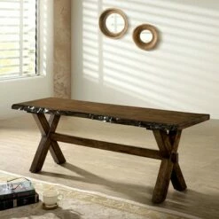 54" Kelley Wood Dining Bench Walnut - HOMES: Inside + Out