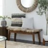 Olivia & May Contemporary Mahogany Bench Brown - Olivia & May -Ottomans Official Shop unnamed file 2972