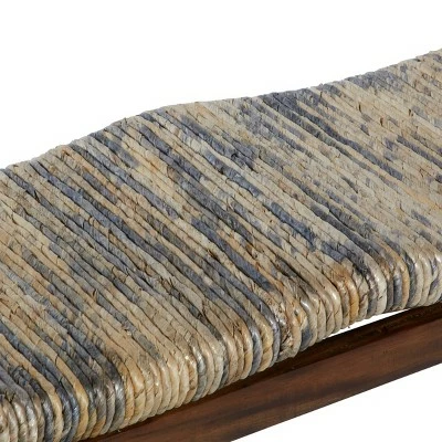 Olivia & May Contemporary Mahogany Bench Brown - Olivia & May 5 Olivia & May Contemporary Mahogany Bench Brown - Olivia & May - Image 3