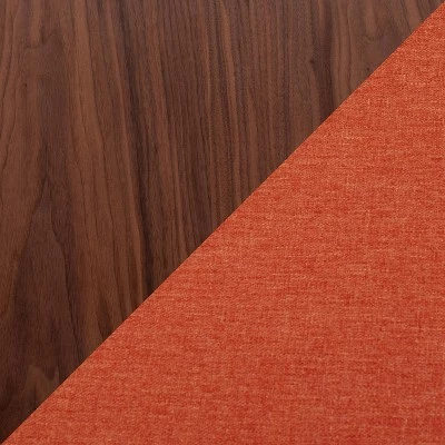 42" Folia Bench Polyester/Wood Walnut/Orange - LumiSource 7 42" Folia Bench Polyester/Wood Walnut/Orange - LumiSource - Image 5