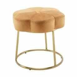Seraphina Accent Vanity Stool - Linon Orange