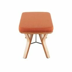 42" Folia Bench Polyester/Wood Natural/Orange - LumiSource