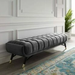 Adept Upholstered Velvet Bench Gray - Modway 7 Adept Upholstered Velvet Bench Gray - Modway -Ottomans Official Shop unnamed file 3076