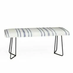 Holli Zollinger Aegean Multi Striped Bench - Deny Designs Blue/black -Ottomans Official Shop unnamed file 3078