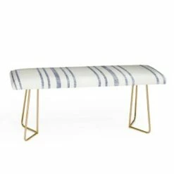 Holli Zollinger Aegean Multi Striped Bench - Deny Designs Blue/black -Ottomans Official Shop unnamed file 3079