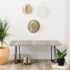 Little Arrow Design Co Rustic Stone Mudcloth Geometric Bench - Deny Designs Black -Ottomans Official Shop unnamed file 3089