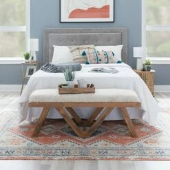 Bonnie Bench - Powell Company Gray -Ottomans Official Shop unnamed file 3096