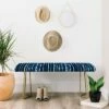 Ninola Design Navy Ink Striped Bench - Deny Designs Blue/black -Ottomans Official Shop unnamed file 3100