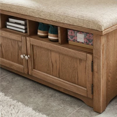 Gidney Storage Bench Oak - HOMES: Inside + Out 5 Gidney Storage Bench Oak - HOMES: Inside + Out - Image 3