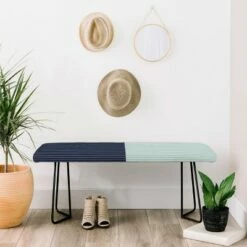 Colour Poems Color Block Lines Xi Bench - Deny Designs Green/black