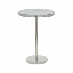 Contemporary Aluminum Accent Table - Olivia & May Silver 16 Contemporary Aluminum Accent Table - Olivia & May Silver -Ottomans Official Shop unnamed file 311