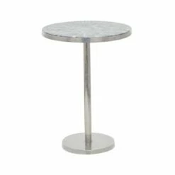 Contemporary Aluminum Accent Table - Olivia & May Silver 17 Contemporary Aluminum Accent Table - Olivia & May Silver -Ottomans Official Shop unnamed file 312