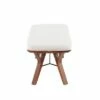 42" Folia Bench Polyester/Wood Walnut/Cream - LumiSource