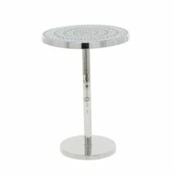 Contemporary Aluminum Accent Table - Olivia & May Silver 21 Contemporary Aluminum Accent Table - Olivia & May Silver -Ottomans Official Shop unnamed file 316