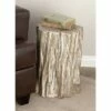 Olivia & May Eclectic Tree Trunk Inspired Foot Stool Silver - Olivia & May 1 Olivia & May Eclectic Tree Trunk Inspired Foot Stool Silver - Olivia & May -Ottomans Official Shop unnamed file 317