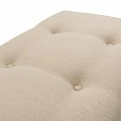 Rosewell Button Tufted Fabric Accent Bench - CorLiving Cream -Ottomans Official Shop unnamed file 3183
