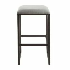 24" Square Base Saddle Stool Brown - Silverwood