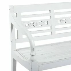 Olivia & May Farmhouse Mahogany Bench White - Olivia & May -Ottomans Official Shop unnamed file 3254